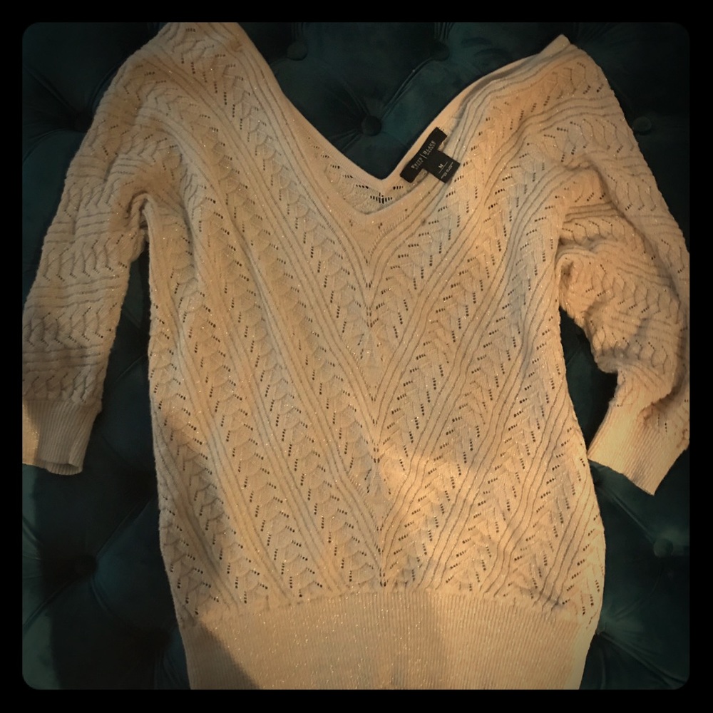 Open shoulder sweater
